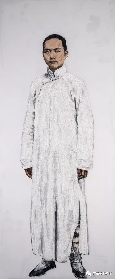 孙浩 《青年毛泽东 》238cm×100cm 2017年.