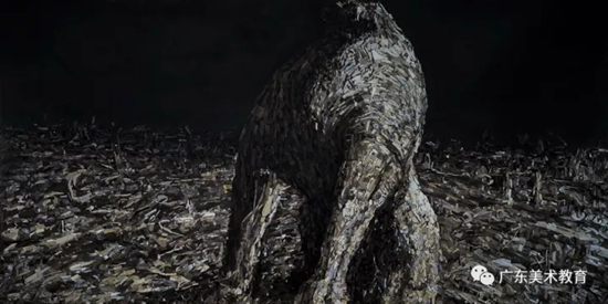 白晓刚《遗迹·雄风》150cm×300cm 2017年.