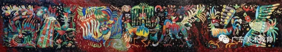 程犁 《凤兮凰兮》 150cm×800cm 2017年