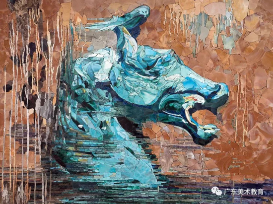 刘凯《绿駬》134cm×100cm 2017年