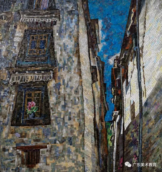 刘烨《西藏土楼》100cm×94cm 2017年