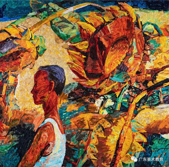 肖伟《少年的夏天》150cm×153.5cm 2017年