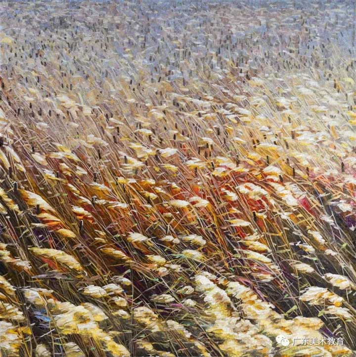 朱明健 《芦海》150cm×150cm 2017年