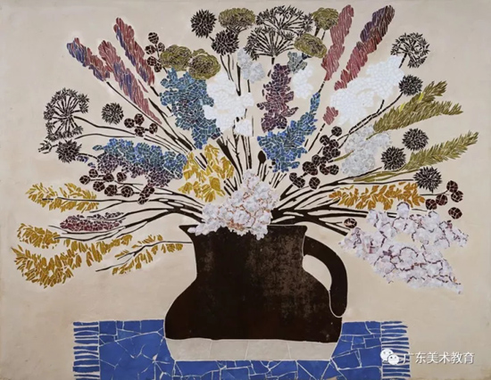 郑爽 《一瓶干花》100cm×128.5cm 2017年